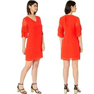 NWT Sam Edelman Tiered Ruffle Sleeve Sheath Dress